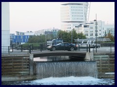 Västra Hamnen 2014 - sports car passing over a water fall